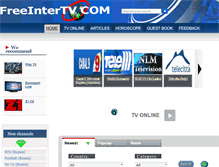 Tablet Screenshot of freeintertv.com